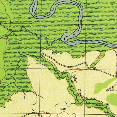 United States Geological Survey Outland, SC (1944, 31680-Scale) digital map