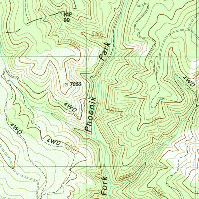 United States Geological Survey Outlaw Draw, AZ (1990, 24000-Scale) digital map