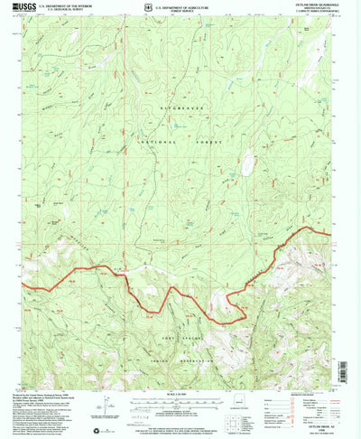 United States Geological Survey Outlaw Draw, AZ (1998, 24000-Scale) digital map