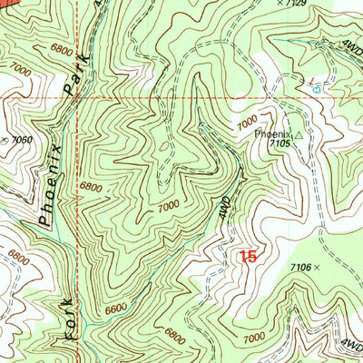 United States Geological Survey Outlaw Draw, AZ (1998, 24000-Scale) digital map