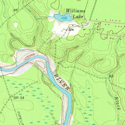 United States Geological Survey Outlaw Pond, TX (1959, 24000-Scale) digital map