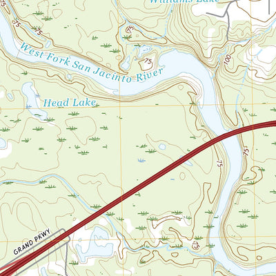 United States Geological Survey Outlaw Pond, TX (2022, 24000-Scale) digital map