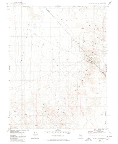 United States Geological Survey Outlaw Springs SE, NV (1980, 24000-Scale) digital map