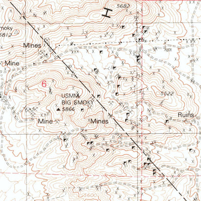 United States Geological Survey Outlaw Springs SE, NV (1980, 24000-Scale) digital map