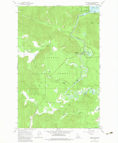 United States Geological Survey Outlet Bay, ID (1967, 24000-Scale) digital map