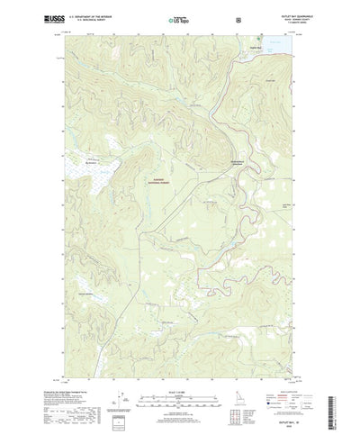 United States Geological Survey Outlet Bay, ID (2020, 24000-Scale) digital map