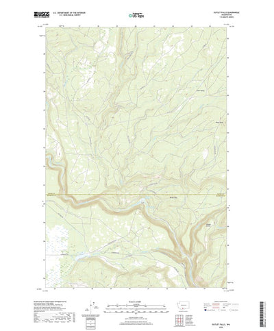 United States Geological Survey Outlet Falls, WA (2020, 24000-Scale) digital map