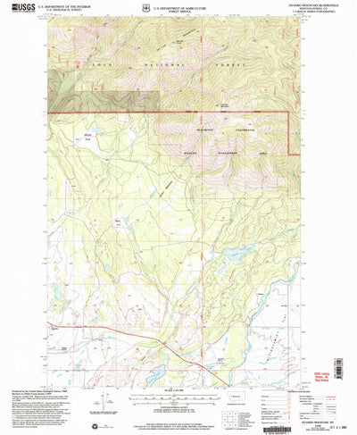 United States Geological Survey Ovando Mountain, MT (1999, 24000-Scale) digital map