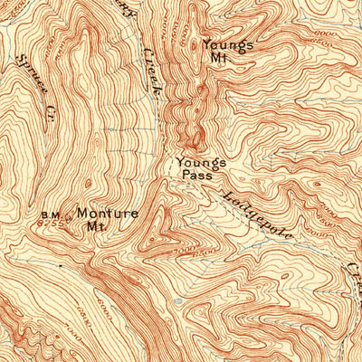 United States Geological Survey Ovando, MT (1905, 125000-Scale) digital map