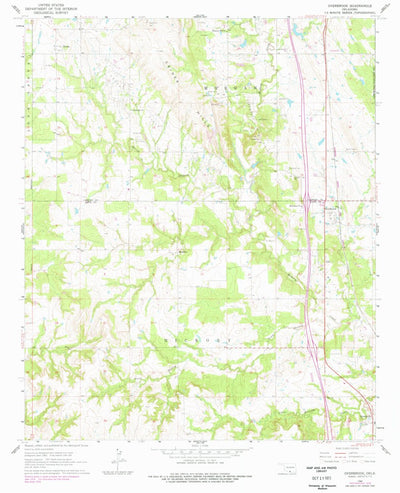 United States Geological Survey Overbrook, OK (1964, 24000-Scale) digital map