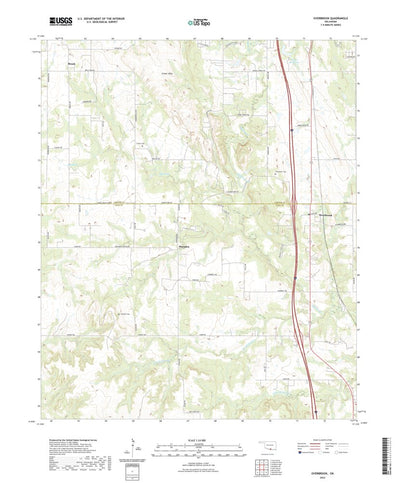 United States Geological Survey Overbrook, OK (2022, 24000-Scale) digital map
