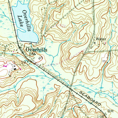 United States Geological Survey Overhills, NC (1957, 24000-Scale) digital map