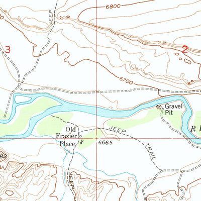United States Geological Survey Overland Crossing, WY (1955, 24000-Scale) digital map