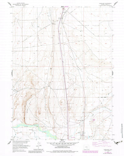 United States Geological Survey Overland, WY (1955, 24000-Scale) digital map