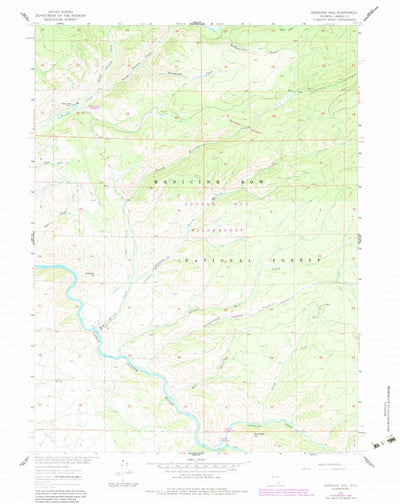 United States Geological Survey Overlook Hill, WY (1961, 24000-Scale) digital map