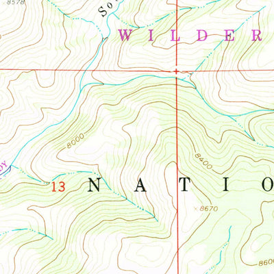 United States Geological Survey Overlook Hill, WY (1961, 24000-Scale) digital map