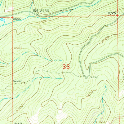 United States Geological Survey Overlook Hill, WY (1961, 24000-Scale) digital map