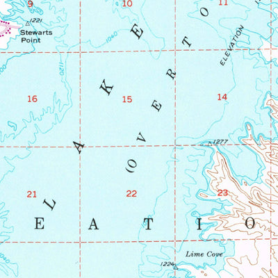 United States Geological Survey Overton Beach, NV (1953, 62500-Scale) digital map