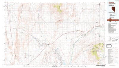 United States Geological Survey Overton, NV-AZ (1987, 100000-Scale) digital map