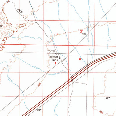 United States Geological Survey Overton, NV-AZ (1987, 100000-Scale) digital map