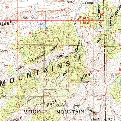 United States Geological Survey Overton, NV-AZ (1987, 100000-Scale) digital map