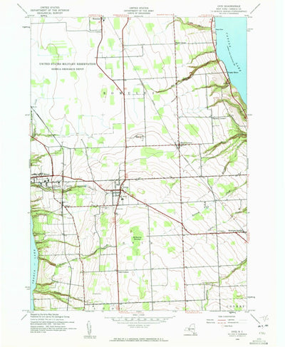 United States Geological Survey Ovid, NY (1942, 24000-Scale) digital map