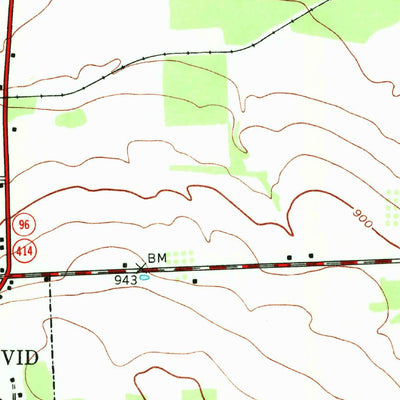 United States Geological Survey Ovid, NY (1942, 24000-Scale) digital map