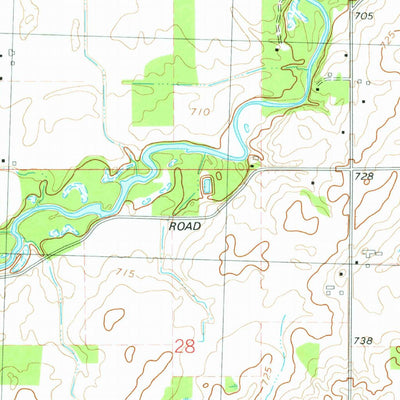 United States Geological Survey Ovid West, MI (1974, 24000-Scale) digital map