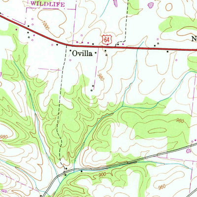 United States Geological Survey Ovilla, TN (1951, 24000-Scale) digital map
