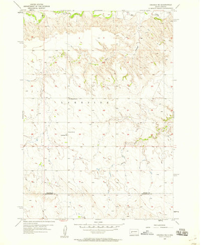 United States Geological Survey Owanka NE, SD (1957, 24000-Scale) digital map