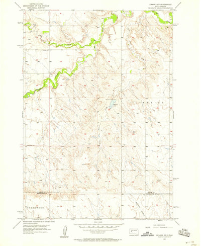 United States Geological Survey Owanka NW, SD (1957, 24000-Scale) digital map
