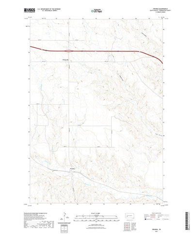 United States Geological Survey Owanka, SD (2021, 24000-Scale) digital map