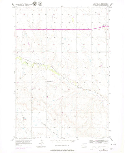 United States Geological Survey Owanka SW, SD (1957, 24000-Scale) digital map