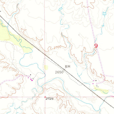 United States Geological Survey Owanka SW, SD (1957, 24000-Scale) digital map