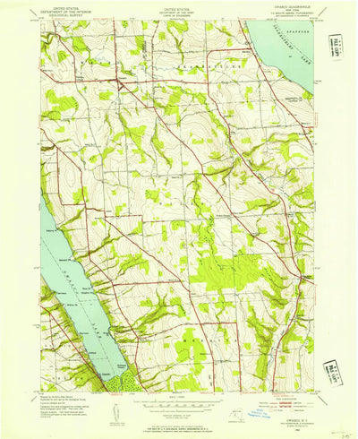 United States Geological Survey Owasco, NY (1943, 24000-Scale) digital map