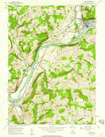 United States Geological Survey Owego, NY (1956, 24000-Scale) digital map
