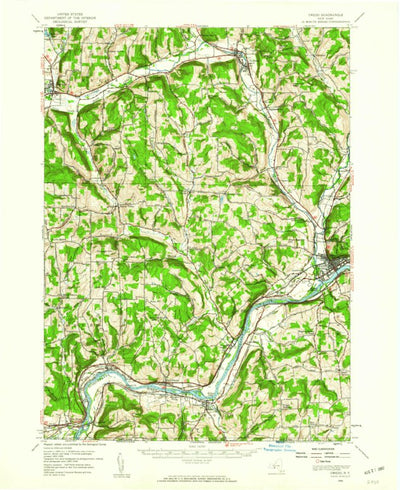 United States Geological Survey Owego, NY (1956, 62500-Scale) digital map