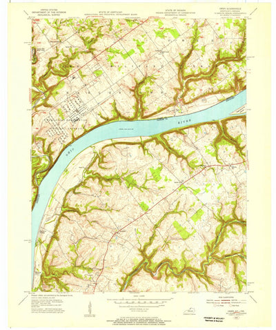 United States Geological Survey Owen, IN-KY (1954, 24000-Scale) digital map