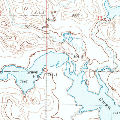 United States Geological Survey Owen Lake, SD (1983, 24000-Scale) digital map