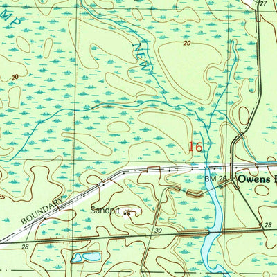 United States Geological Survey Owens Bridge, FL (1990, 24000-Scale) digital map