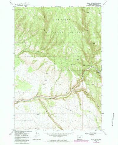 United States Geological Survey Owens Butte, OR (1967, 24000-Scale) digital map
