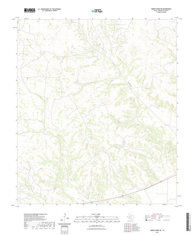 United States Geological Survey Owens Creek NE, TX (2022, 24000-Scale) digital map