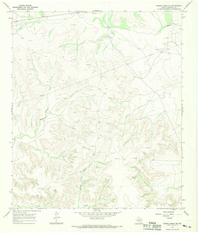 United States Geological Survey Owens Creek SE, TX (1967, 24000-Scale) digital map