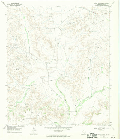United States Geological Survey Owens Creek SW, TX (1967, 24000-Scale) digital map