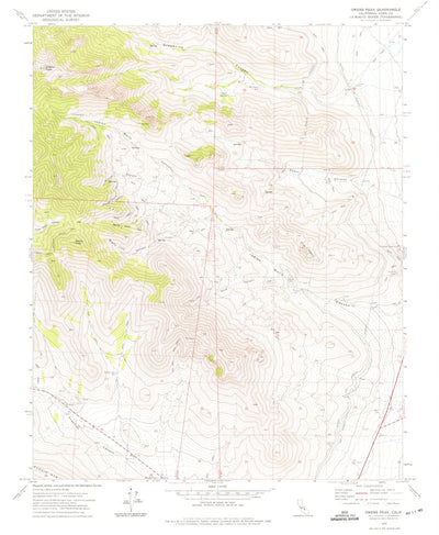 United States Geological Survey Owens Peak, CA (1972, 24000-Scale) digital map