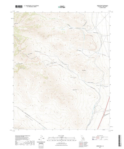 United States Geological Survey Owens Peak, CA (2021, 24000-Scale) digital map