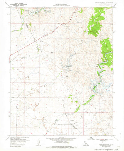 United States Geological Survey Owens Reservoir, CA (1962, 24000-Scale) digital map