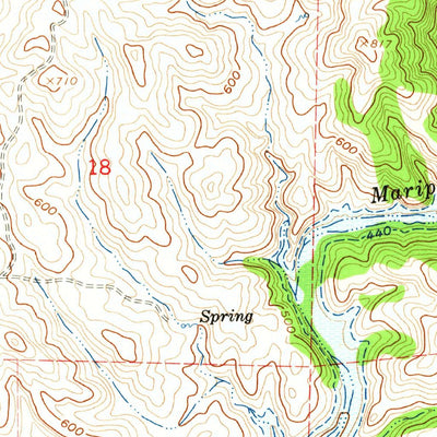 United States Geological Survey Owens Reservoir, CA (1962, 24000-Scale) digital map