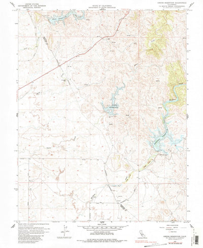 United States Geological Survey Owens Reservoir, CA (1963, 24000-Scale) digital map