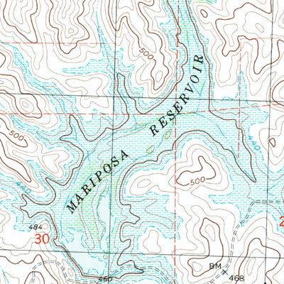 United States Geological Survey Owens Reservoir, CA (1999, 24000-Scale) digital map